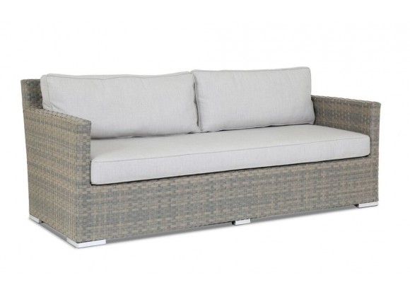 Majorca Sofa with Cushions in Cast Silve