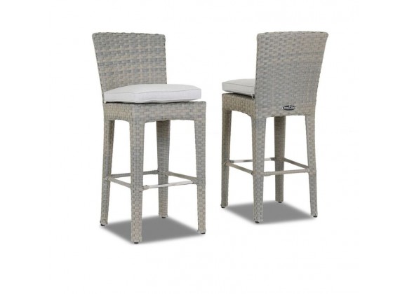 Majorca Barstool with Cushion in Cast Silver