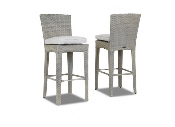 Majorca Counter Stool with cushion in Cast Silver 