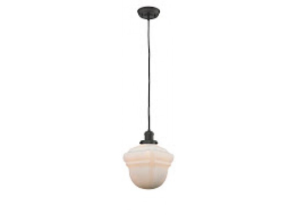 Glass Pendant With 10 Feet Cord - Oiled Rubbed Bronze