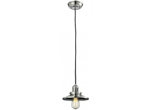 Metal Shade Pendant With 10 Feet Cord - Polished Nickel - METAL SHADE