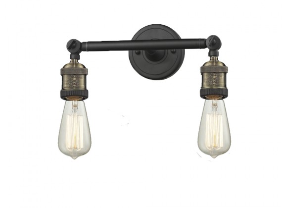 BARE BULB 2 LIGHT ADJUSTABLE WALL SCONCE UP OR DOWN LT WALL SCONCE