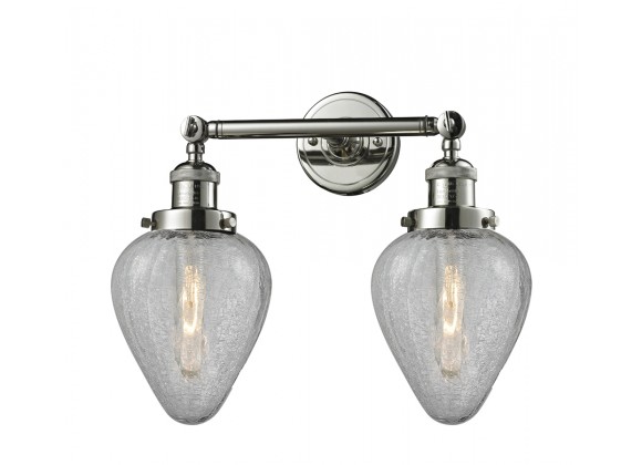 Innovations Lighting  Glass 2 Light Adjustable Wall Sconce Up Or Down - Polished Nickel (208-PN-G165)