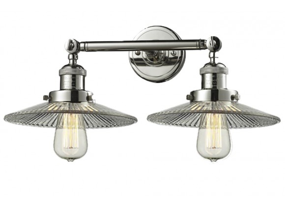 Innovations Lighting  Glass 2 Light Adjustable Wall Sconce Up Or Down - Polished Nickel (G2)