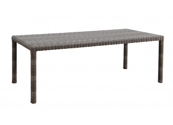 Sunset West Coronado Wicker 90" Dining Table - Front Side Angle