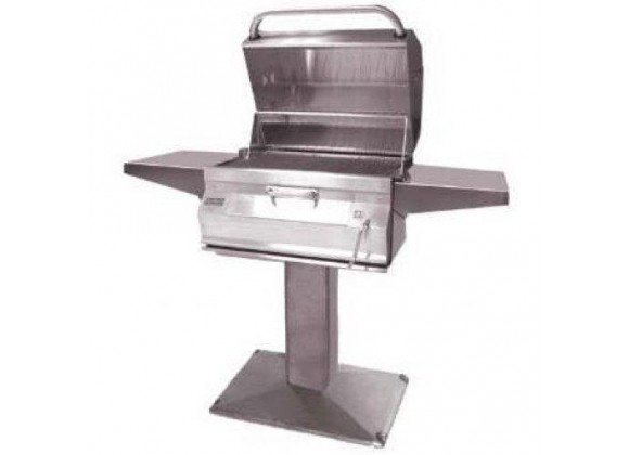 Fire Magic Charcoal Legacy Patio Post Grill w Smoker Hood