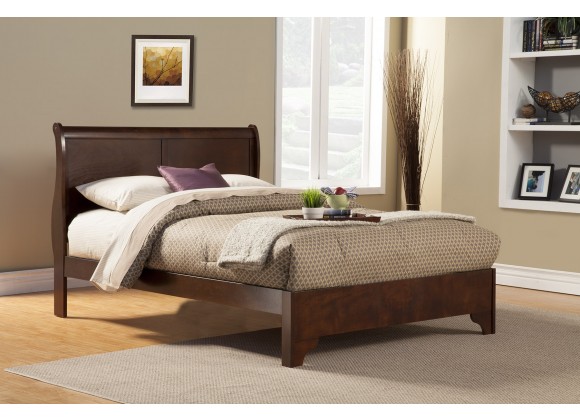 Alpine Furniture West Haven Califnornia King Bed in Cappuccino