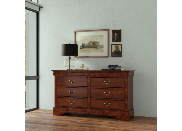 Alpine Furniture West Haven Dresser in Cappuccino - Lifestyle