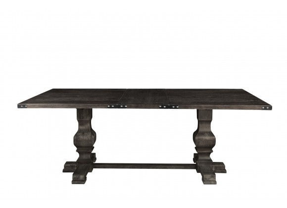Alpine Furniture Manchester Dining Table in Charcoal - Front