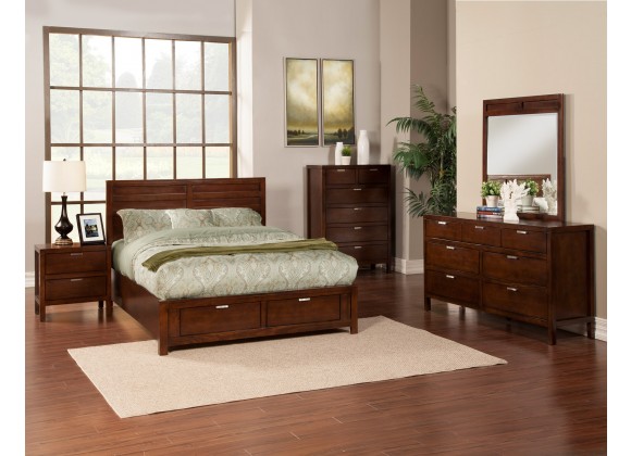 Alpine Furniture Carmel Mirror, Cappuccino - Lifestyle