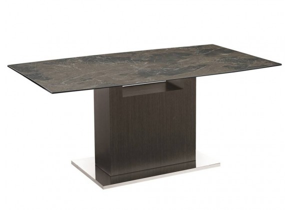 Casabianca OLIVIA Non-extendable Frame Dining Table With Dark Gray Oak Base