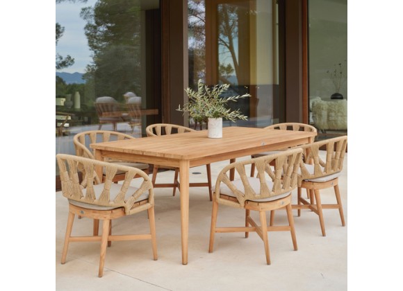 Skyline Design Krabi 7-Piece Rectangular Dining Set with Sunbrella Cushions