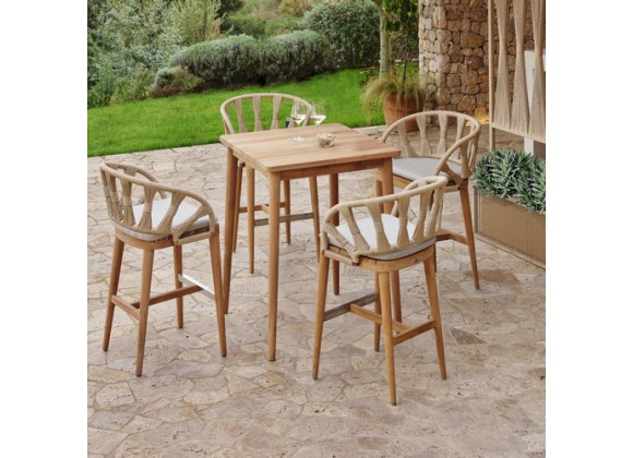 Skyline Design Krabi 5-Piece Pub Set with Sunbrella Cushions