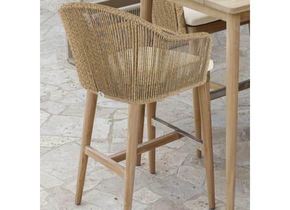 Skyline Design Calixto Barstool with Sunbrella Cushion Back VIew