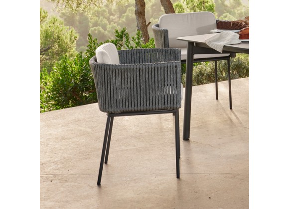 Skyline Design Boston Dining Armchair with Sunbrella Cushion Outdoor View