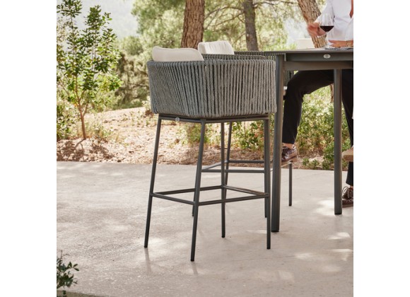 Skyline Design Boston Barstool with Sunbrella Cushion Outdoor View