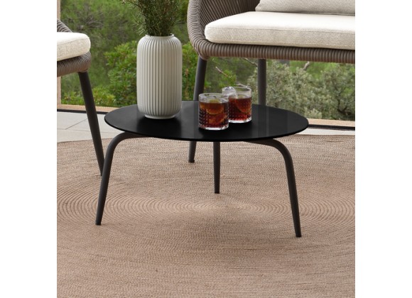 Skyline Design Rodona Side Table with Glass