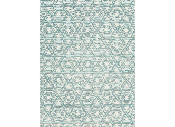 Exquisite Rugs Caprice Handmade Hand-Tufted New Zealand Wool Dark Blue/Ivory Area Rug 2708-2