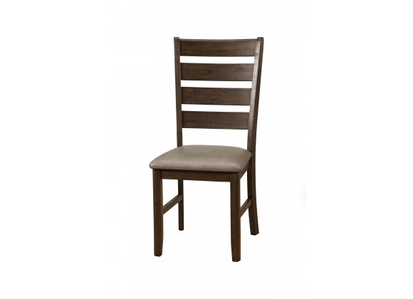 Alpine Furniture Emery Set of 2 Side Chairs, Walnut - Front Side Angle