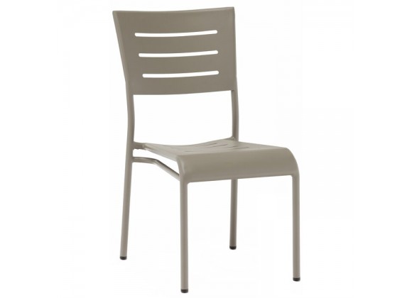 H&D Seating All Aluminum Armless Stacking Patio Dining Chair