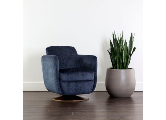 Sunpan Gilley Swivel Lounge Chair - Bergen Navy - Lifestyle