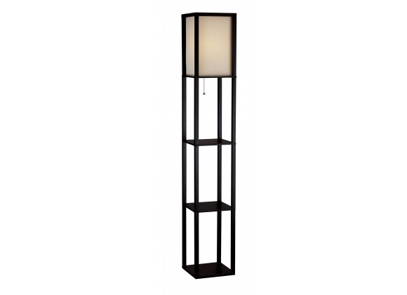 Adesso Wright Contemporary Open-Box Floor Lamp with Shelves