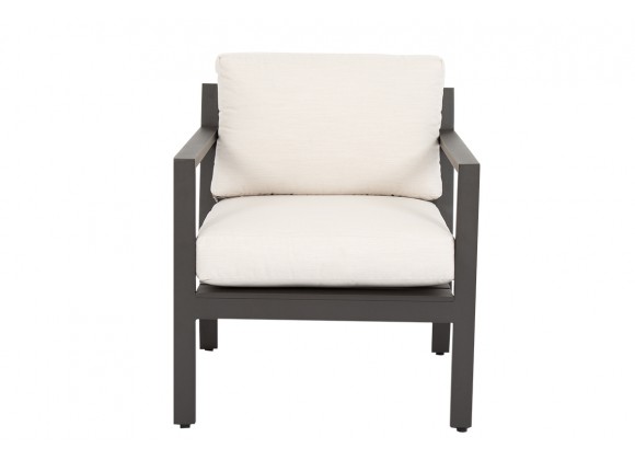 Sunset West Mesa Club Chair With Cushions In Cast Pumice - Front Angle