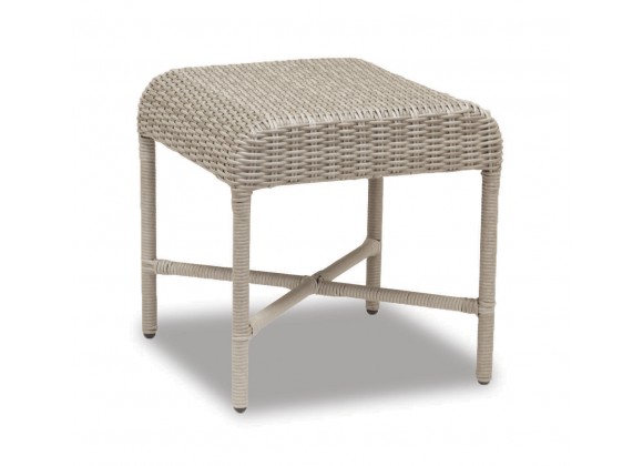 Sunset West Manahattan Wicker End Table - Front Side Angle