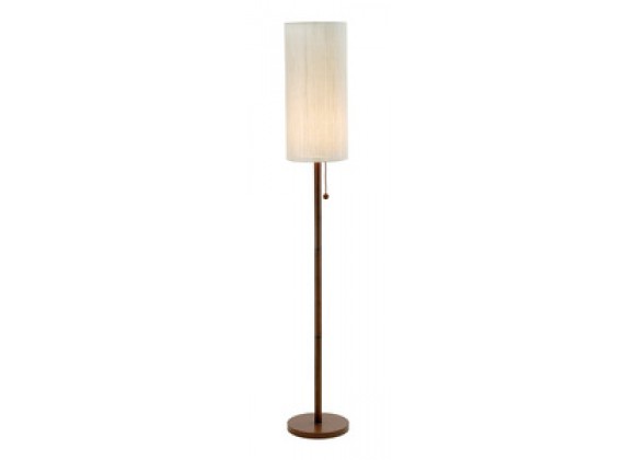 Adesso Hamptons 65 Inch Walnut Finish Contemporary Style Floor Lamp
