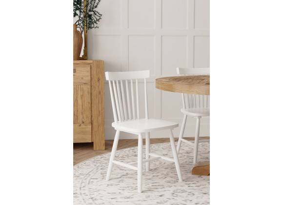 Alpine Furniture Lyra Set of 2 Side Chairs in White - Lifestyle