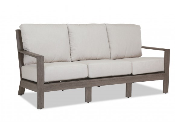 Laguna Aluminum Sofa With Cushions In Canvas Flax