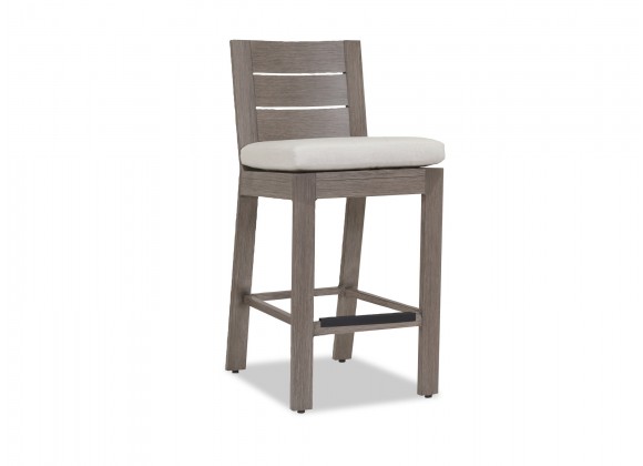 Laguna Counter Stool With Cushions In Canvas Flax