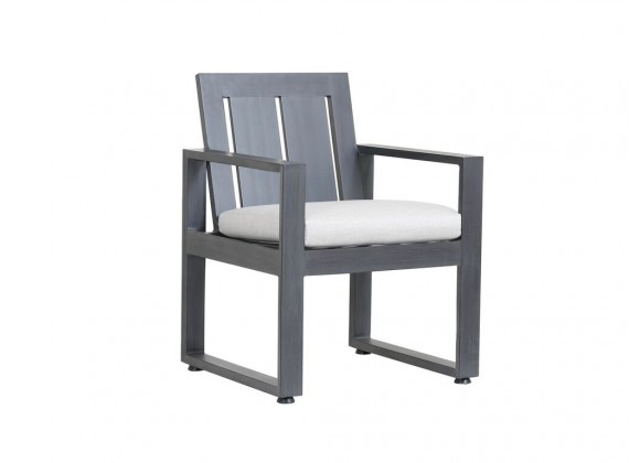 Sunset West Redondo Dining Chair with Cushion - Front Side Angle