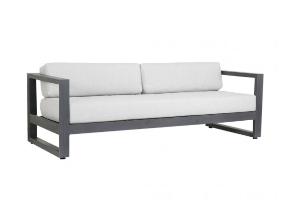 Redondo Sofa With Cushions In Cast Silver