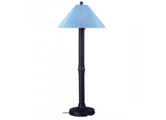 Patio Concepts Catalina 62" Floor Lamp with 3" with Sky Blue Sunbrella Shade Fabric