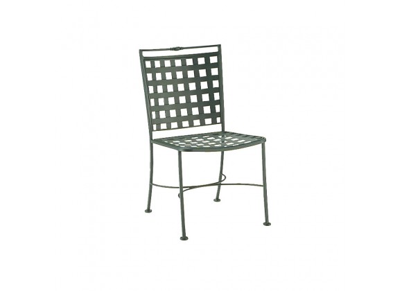 Woodard Sheffield Dining Side Chair with Optional Cushion - Angled