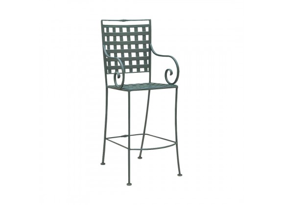 Woodard Sheffield Stationary Bar Stool with Optional Cushion