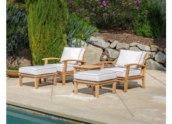 Tortuga Outdoor 5Pc Teak Club Chair Set