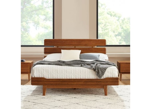 Greenington Currant Queen/Eastern King Platform Bed, Amber - Lifestyle