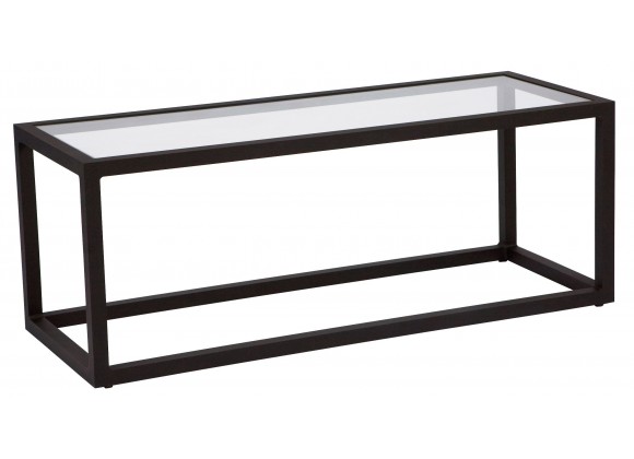 Woodard Salona Coffee Table with Glass Top - Angled