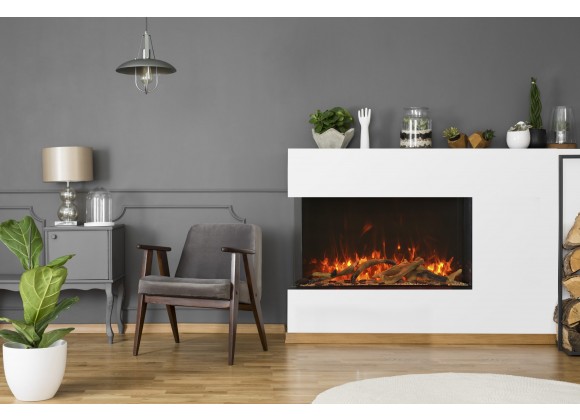 Amantii 40" Unit - 14 1/4" In Depth 3 Sided Glass Fireplace