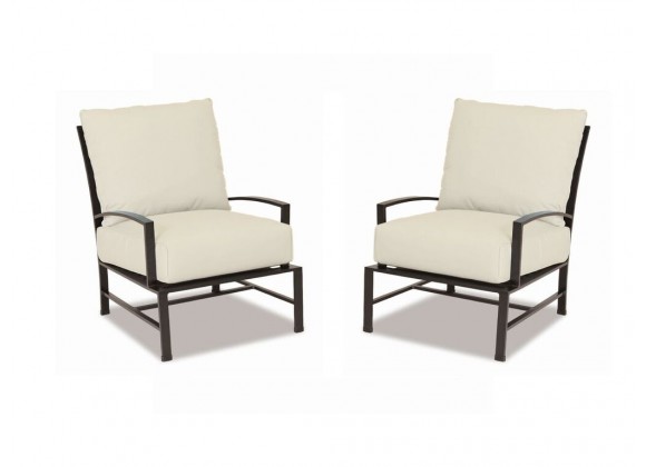 La Jolla Aluminum Club Chair With Cushions - Set of 2