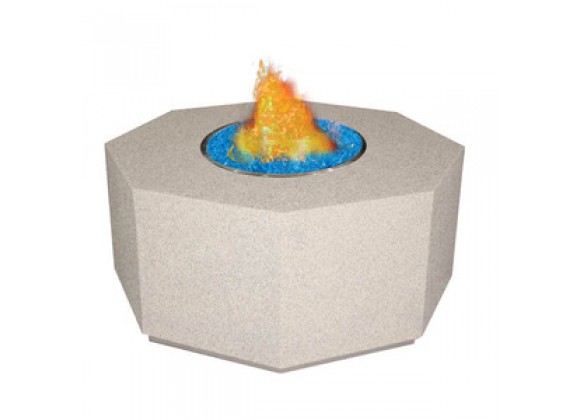 Fireside America Octagon Gas Fire Pit For Fire Glass Gems - LP