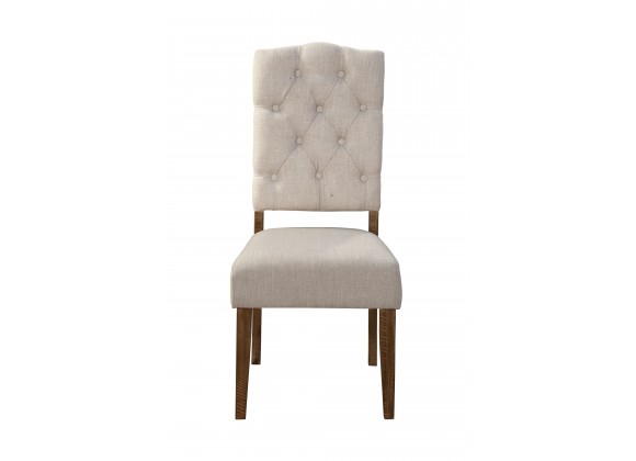 Alpine Furniture Newberry Set of 2 Side Chairs in Medium Brown - Front