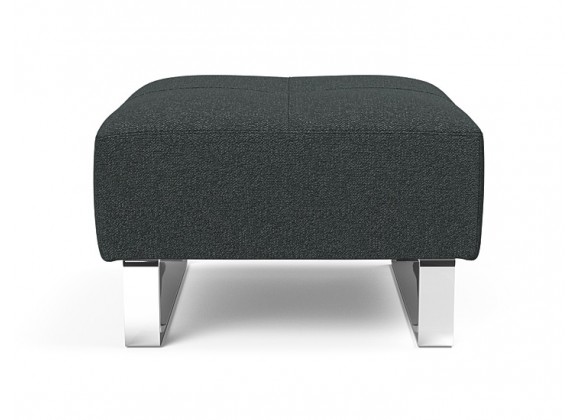 Innovation Living Supremax/Cassius D.E.L. Ottoman - Boucle Black Raven - Front View