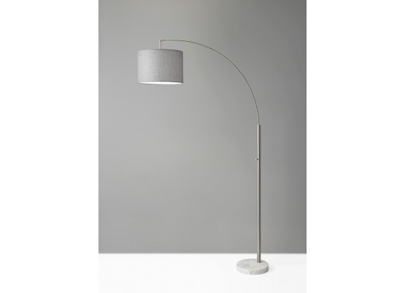 Bowery Arc Lamp - Brushed Steel