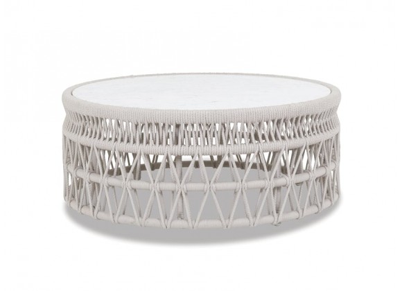 Dana Coffee Table with Honed Carrara Marble Top