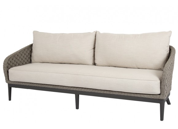 Sunset West Marbella Sofa With Cushions in Echo Ash - Angled