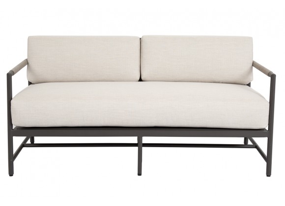 Sunset West Pietra Loveseat with Echo Ash Cushion - Front
