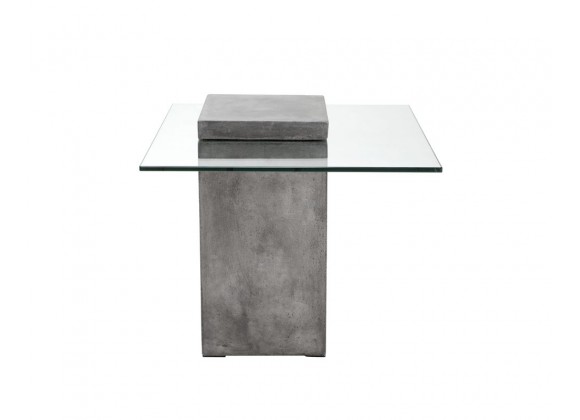 SUNPAN Grange End Table - Square - Anthracite Grey, Frontview